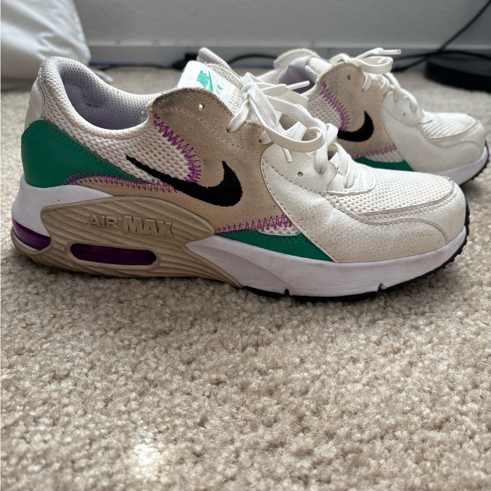 Nike Air Max Women's Sneakers - White, Green, and Purple